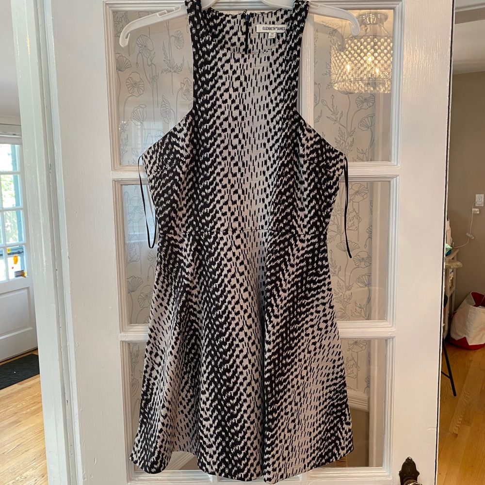 Elizabeth and James party dress, black and white snake print size 10
